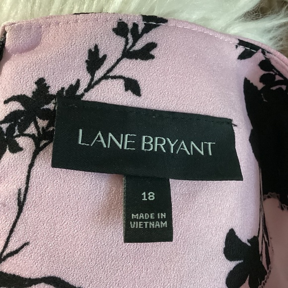 Lane Bryant Pink and Black Floral Midi Dress - Picture 9 of 11